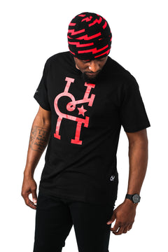 Black/Red Beanie