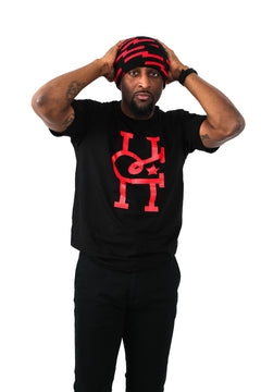 Black/Red Beanie