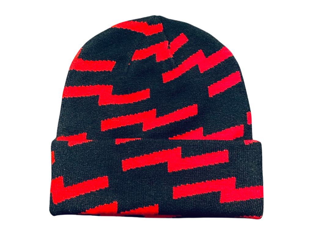 Black/Red Beanie